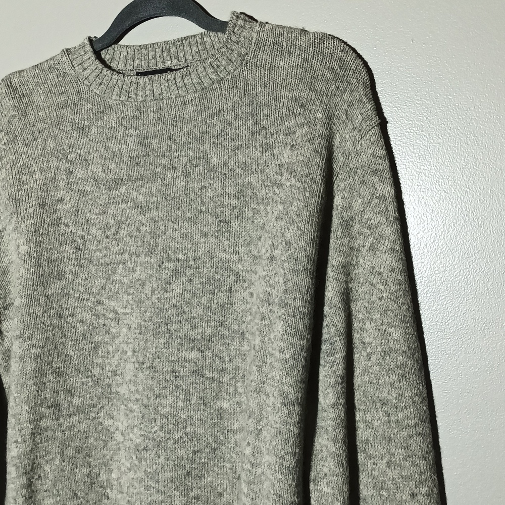Vintage Jantzen Light Gray Knit Sweater Made In USA Vintage Wool Medium - Picture 9 of 12